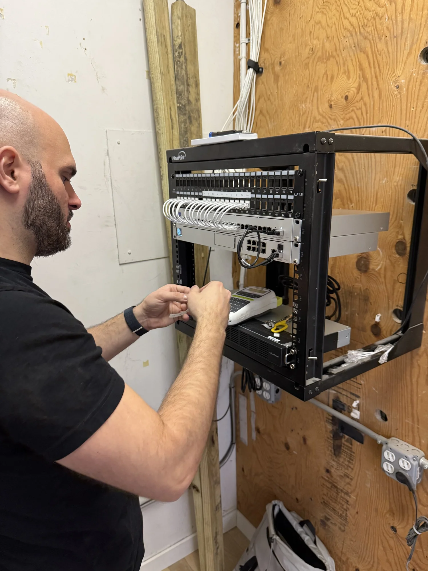 Labeled network rack and structured cabling by Novaj Tech